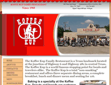 Tablet Screenshot of koffeekupfamilyrestaurant.com